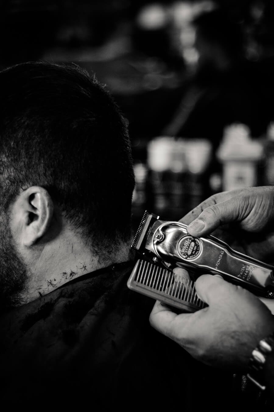 Fresh men's haircut and fade at Bilal Hussain Mohammad Gents Salon in International City Dubai